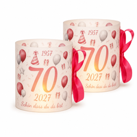 Lanternes roses joyeux anniversaire, 18 pièces, pour la 70e célébration, hommes, femmes, décoration de table intérieure