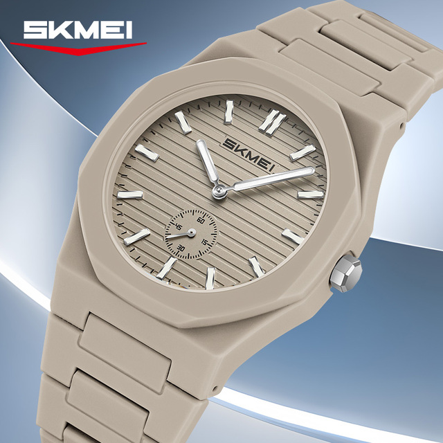 SKMEI 2730 Quartz Analog Watch 50M Waterproof ABS Case & Band Glass Dial Minimalist Casual Men Women Daily Wrist Watch