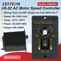 Régulateur de vitesse moteur AC monophasé à engrenage réversible avec montage panneau et contrôle PWM