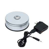 BOSHI 11cm Support de lumière LED rotatif à piles, 7 pièces, en verre et plastique argenté, moderne, à changement de couleur, pour décoration intérieure