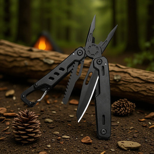 Alicates Multiherramienta Plegables de Acero Inoxidable con Mango de Aluminio, Borde Parcialmente Dentado de 158 mm, Multifunción para Campismo y Supervivencia al Aire Libre - Product Image 2