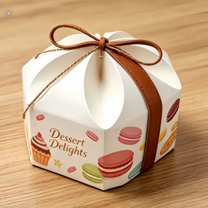 Boîte à bonbons en forme de sac à main avec poignée et compartiments pour chocolats et pâtisseries, idéale pour les boulangeries, les snacks, les pâtisseries sucrées et les donuts. - Product Image 2