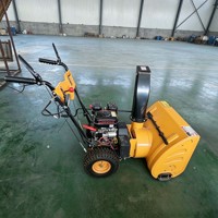 Machine à déneiger les routes en hiver, autopropulsée, moteur à essence 15HP, souffleuse à neige, pneus tout-terrain pour les zones d'usine, de cour et d'entrepôt
