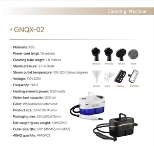 GNQX-02 Limpiador <span class=keywords><strong>a</strong></span> <span class=keywords><strong>Vapor</strong></span> Eléctrico Multiusos de 1500W |   Hidrolavadora 10 en 1 de Alta Presión para <span class=keywords><strong>Limpieza</strong></span> Profunda en el Hogar y Hoteles (Portátil) - Product Image 3
