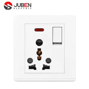 JUBEN factory special design multifunctional 6-hole (power) socket switch Nepal standard white (power) socket