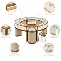 Service de conception de magasins et de stands d'exposition de bijoux de luxe sur mesure haut de gamme avec éclairage LED et décoration complète du magasin