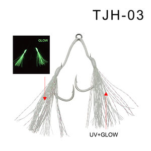 Hameçon d'assistance en acier à haute teneur en carbone Jk Fishing <span class=keywords><strong>TJH</strong></span> avec ardillon pour jig lent pour la pêche à la carpe en mer/océan - Product Image 2