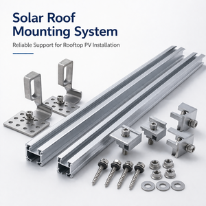 Système <span class=keywords><strong>de</strong></span> montage solaire AL6005-T5 pour <span class=keywords><strong>toiture</strong></span>, support PV pour l'installation sur tuiles métalliques et toits plats - Product Image 1