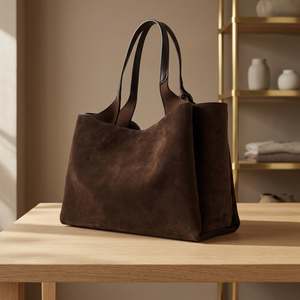 Pochette de luxe en cuir véritable avec fermeture éclair, imperméable, élégante, classique, deux poignées, unisexe, décontractée, usage quotidien, capacité jusqu'à 1L, voyage - Product Image 6