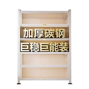 Armoire de rangement multi-niveaux anti-poussière en acier au carbone épaissi, étagère de cuisine, buffet multifonctionnel - Product Image 3