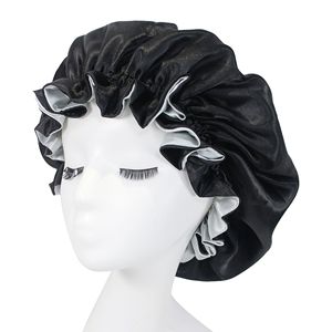 <strong>Flounce</strong> Double Layer Adjustable Hair Bonnet Night Sleep Head Cover for <strong>Ski</strong> Curly Springy Styling Shower Bathing AAB10 - Product Image 3