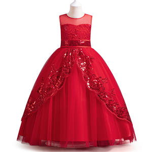 Robe <span class=keywords><strong>de</strong></span> fête pour fille <span class=keywords><strong>de</strong></span> 8 ans, style européen, perle, princesse, rose, fleur, mariage, élégante, brillante - Product Image 1