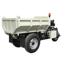 Mini-dumper électrique à trois roues, tricycle de transport en acier jaune 1500W, plateforme industrielle durable avec revêtement en poudre