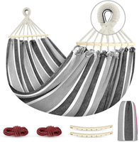Vente en gros de hamac de camping portable avec balançoire double suspendue pour lit d'extérieur en toile
