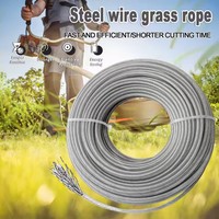Fil de coupe en acier de 3,0 mm x 15 m pour débroussailleuse, ligne de coupe ronde, accessoires pour coupe-herbe