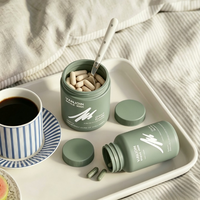 Bouteilles en verre personnalisées rechargeables de 100 ml, 150 ml, 200 ml, 250 ml pour l'emballage de vitamines, de compléments alimentaires et de capsules de bien-être avec couvercle HIS Liner