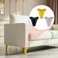 JIEYING Metall-Möbelzubehör Sofabeine 80mm L-förmige Ersatzfüße für Sofa Stuhl Schrank