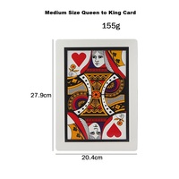 Accessoires de Magie Classiques : Cartes Roi et Reine, Effet de Changement de Cœur, Facile à Utiliser, en Papier, Taille Moyenne