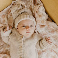 Gorros de Punto para Bebés de 0 a 1 Año, Otoño e Invierno, Modernos, Unisex, con Borla, Estilo Personaje, Poliéster/Algodón