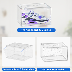 Modern Single-Tier Transparent Shoebox Stackable Plastic <strong>Shoe</strong> <strong>Box</strong> Storage Modular Design <strong>Clear</strong> Stackable - Product Image 5