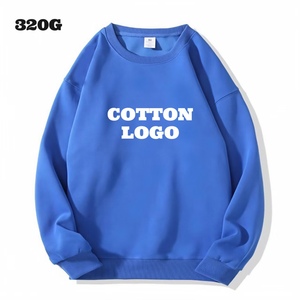 Sudadera con Logotipo Personalizado, Unisex, Cuello Redondo, Oversize, Color Sólido, Tejido de Algodón, Transpirable, Diseño Casual de Otoño - Product Image 2
