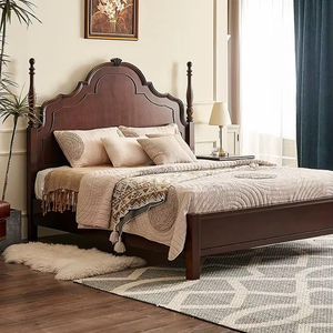 Phong Cách Mỹ Cao cấp Hiện Đại Đơn Giản Đầy Đủ Rắn Gỗ Giường Thạc Sĩ Phòng Ngủ Lưu Trữ Giường Pháp Retro 1.8m1.5m Giường Đôi - Product Image 2