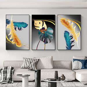 Luz moderna <span class=keywords><strong>de</strong></span> lujo, pared <span class=keywords><strong>de</strong></span> salón, marco <span class=keywords><strong>de</strong></span> arte decorativo, lienzo <span class=keywords><strong>de</strong></span> plumas, arte <span class=keywords><strong>de</strong></span> pared, cristal, porcelana, pintor, decoración <span class=keywords><strong>de</strong></span> la casa - Product Image 5