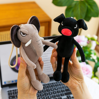 Porte-clés animal en peluche mignon à longues pattes, jouet en peluche doux, breloque de sac, pendentif pour la vente en gros aux détaillants de cadeaux et sur le marché de la revente