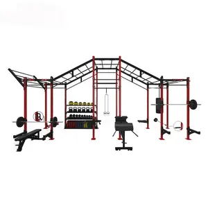 Komersial Multi Fungsi Power Rig Crossfit Rak Crossfit Gym Peralatan