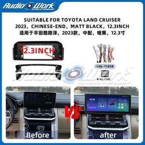 Qualité supérieure et design haut de gamme - Cadre d'autoradio noir mat de 12,3 pouces pour Toyota Land Cruiser <span class=keywords><strong>2023</strong></span> - Product Image 2