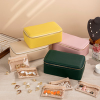 Boîte à bijoux la plus vendue, boîte de rangement pour boucles d'oreilles, bagues et accessoires, sac compartimenté portable, sac de rangement pour bijoux 12 pièces