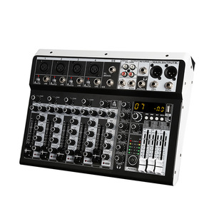 Console de mixage audio professionnelle SONO 4/6/8 canaux en métal et plastique avec effets intégrés, égaliseur 3 bandes – Contrôleur DJ de haute qualité - Product Image 2