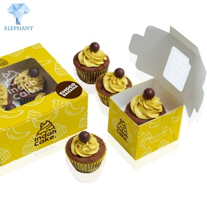Custom Small Cookie Cakes and Cupcakes Pastry <b>Box</b> With <b>Clear</b> Lid Windows - Product Image 1