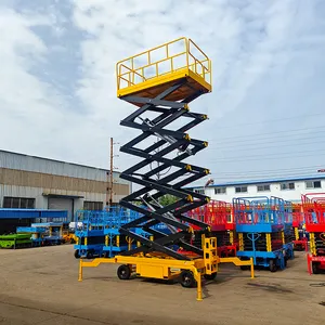 Scissor Table Lift 6m 8m 10m 12m 230kg 300kg 320k Mobile Elevating Lift Scissor Lift Car In Warehouse