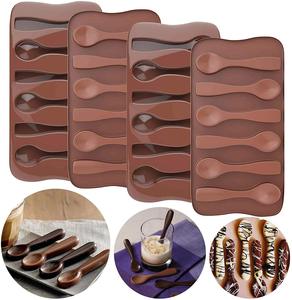 แม่พิมพ์ช้อนช็อคโกแลตช้อนเปปเปอร์มินท์แบบซิลิโคนทำมือ - Product Image 1