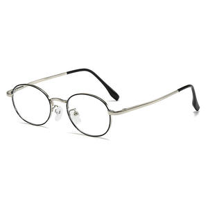 แว่นสายตาทรงรีขอบสีทองสำหรับผู้หญิง, ป้องกันแสงสีฟ้าป้องกันแสง YC8077โลหะแบบเต็มกรอบ - Product Image 2