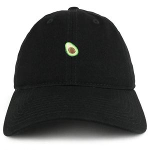 Casquettes de baseball 6 panneaux personnalisées brodées en gros, style sportif, motif fruit avocat, casquette de papa vintage, casquette en coton uni, caractéristique tissu courant - Product Image 3