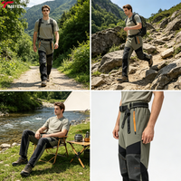 Pantalon de randonnée convertible unisexe TIMETEX, léger, en softshell extensible, construction en polyester, vêtements de trekking