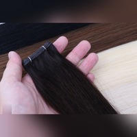 Extensions de cheveux en trame plate en gros, 100% cheveux humains vierges russes, double trame, lisses, 14-28 pouces, toutes les couleurs disponibles
