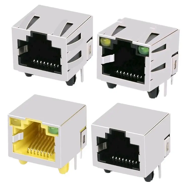 Trong kho 1-406507-2 1-406507-1 Ethernet Modular jack 1x1 cổng Ethernet RJ45 nữ nối ổ cắm 406507-7 406507-6 406507-5