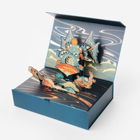 Commercio all'ingrosso stampa personalizzata 3D Design Spot UV lamina d'oro di lusso a forma di libro di cartone per la cura della pelle regalo magnetica scatola di imballaggio di carta
