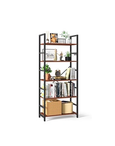 Estante alto para libros, librería moderna para CD/películas/libros, caja de libros rústica, estanterías industriales, organizador de almacenamiento de libros - Product Image 1