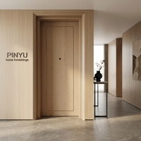 Armario de Madera Maciza de Roble Claro con Puertas Correderas Dobles, Diseño Liso y sin Juntas, para Dormitorio, Armario de Gran Visibilidad para Balcón, Kit de Puerta Interior