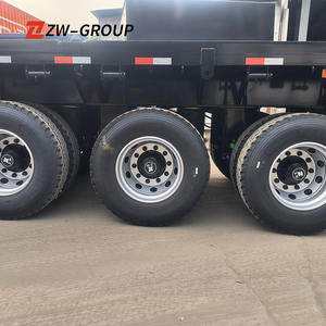 Semi-remorque plate-forme à 3 essieux pour le transport de marchandises lourdes, directement fournie par le fabricant et personnalisable - Product Image 2