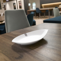 Assiettes de restaurant modernes en mélamine, écologiques, incassables, en forme de feuille, pour les fêtes, vente en gros