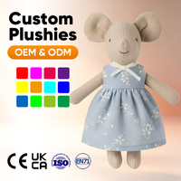 Pull en coton doux personnalisé pour enfants, peluche en forme de cœur, poupée Lila, bonnet tricoté, animal en peluche unisexe
