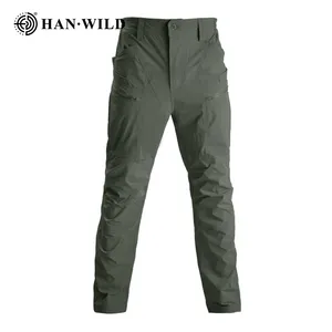 HAN WILD gorpcore pantaloni ad asciugatura rapida in tinta unita pantaloni tattici da campeggio pantaloni da strada all'aperto