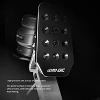 SIMAGIC P-500 Volante de Carreras con Pedales Dobles, Simulador de Aleación de Aluminio, Celda de Carga de 100K, Conexión USB Directa, Molde Privado Fabricado en Shenzhen