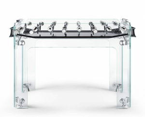 Tavolo da <span class=keywords><strong>Calcio</strong></span> <span class=keywords><strong>Balilla</strong></span> in Vetro Completamente Trasparente Personalizzabile con Parti Dorate <span class=keywords><strong>per</strong></span> Intrattenimento Calcistico Interno ed <span class=keywords><strong>Esterno</strong></span> - Product Image 2