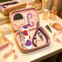 Ensemble d'outils professionnels pour manucure et pédicure violet pour la maison et le salon
